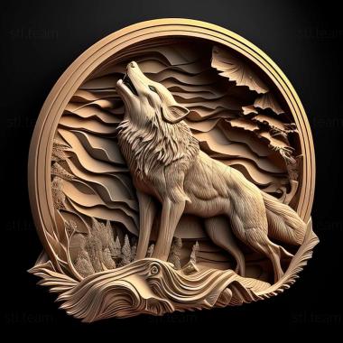 3D model wolf 3d model (STL)